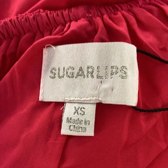 NWT Sugarlips Hot Pink Off The Shoulder Puff Sleeve Mini Dress XS - Picture 8 of 10